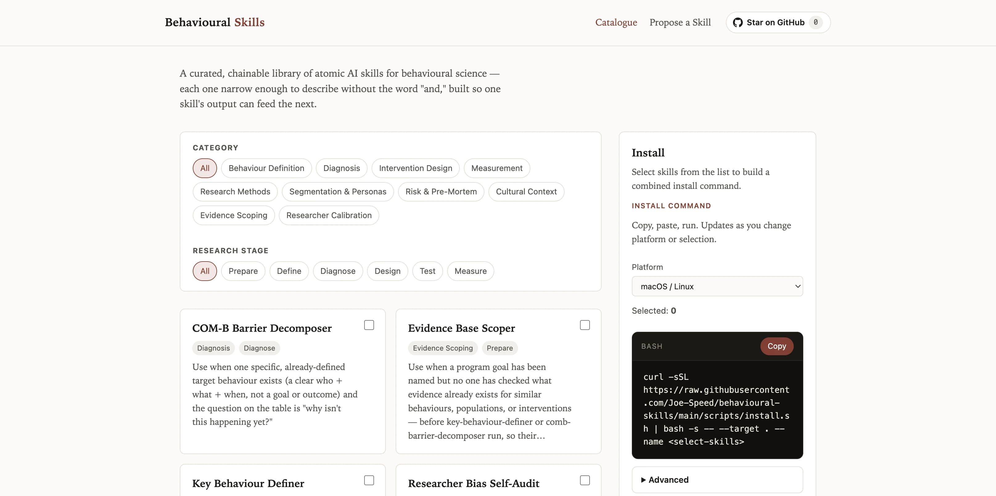 A behavioural science skill from the repository